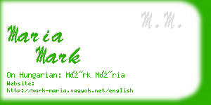 maria mark business card